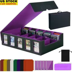 Card Storage Box MTG TCG Yu-Gi-Oh Sports Cards Organizer W/ Magnetic Closure New - Image 1