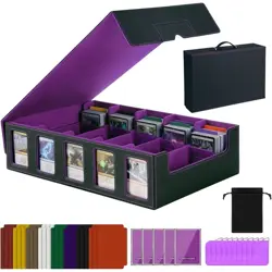 Card Storage Box MTG TCG Yu-Gi-Oh Sports Cards Organizer W/ Magnetic Closure New - Image 2
