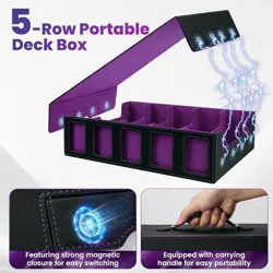 Card Storage Box MTG TCG Yu-Gi-Oh Sports Cards Organizer W/ Magnetic Closure New - Image 3