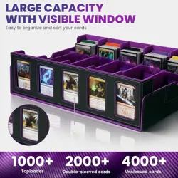 Card Storage Box MTG TCG Yu-Gi-Oh Sports Cards Organizer W/ Magnetic Closure New - Image 4