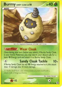 2x (pok-SW-079) Burmy Sandy Cloak (C) Pokemon D&P Secret Wonders Card # 79 - Image 1