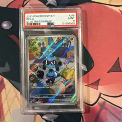 2023 POKEMON SVI EN SCARLET & VIOLET 215 RIOLU ILLUSTRATION RARE PSA 9 - Image 1