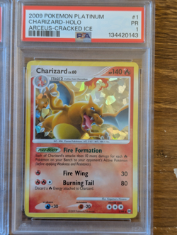2x 2009 Pokemon Platinum Arceus PSA 1 Charizard #1 Holo Cracked Ice SEQUENTIAL - Image 3