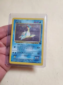 LP/MP Pokemon TCG Vintage Lapras 10/62 Fossil Unlimited Holo Rare - Image 3
