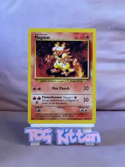 Magmar - 36/102 - 1999 Pokemon Base Set - Vintage WOTC - LP/MP - TCGKITTEN - Image 1