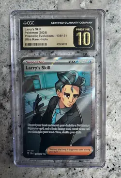 Pokemon Larry's Skill Holo #139/131 Prismatic Evolutions 2025 - CGC 10 PRISTINE - Image 1