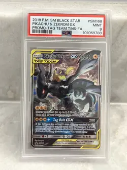 PSA 9 Pikachu & Zekrom GX SM168 | Pokemon TCG S&M Tag Team Black Star Promo - Image 1