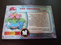 VENUSAUR 2000 TOPPS CHROME POKEMON TV ANIMATION EDITION #03 High Grade - Image 2