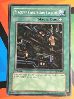 Yugioh! Machine Conversion Factory - LOB-096 - Common - 1st Edition NM VTG - Image 1