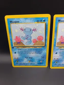 1st Edition & Regular Wooper 71/75 Common Pokemon WOTC Neo Discovery Card LP - Image 2