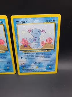 1st Edition & Regular Wooper 71/75 Common Pokemon WOTC Neo Discovery Card LP - Image 3