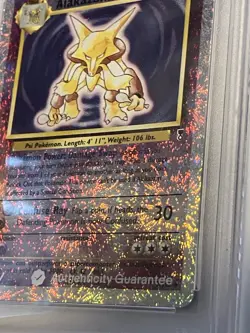 2002 Pokemon PSA 8 Alakazam Rev Foil Legendary Collection Card - Image 5