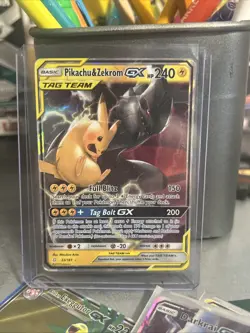 Pokemon TCG Pikachu & Zekrom GX Team Up Holo Card 33/181 NM Condition - Image 1