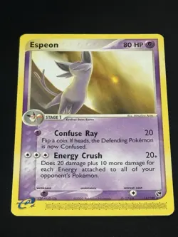 Pokemon TCG Espeon EX Sandstorm 16/100 Regular Rare Card - Image 1