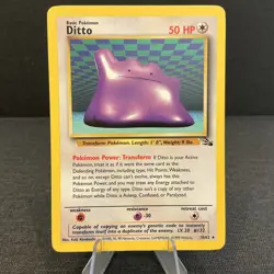 Ditto 18/62 Fossil Rare Non-Holo Vintage Pokemon TCG Card - Image 1