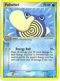 2x (UNSEEN-068) Poliwhirl (C) Pokemon EX Unseen Forces Card # 68 - Image 1