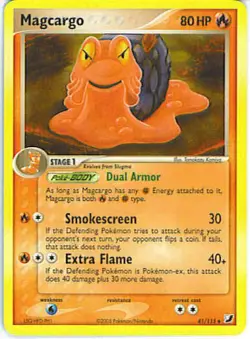 2x (UNSEEN-041) Magcargo (U) Pokemon EX Unseen Forces Card # 41 - Image 1