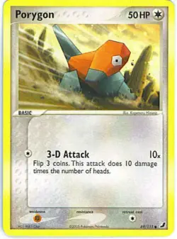 2x (UNSEEN-069) Porygon (C) Pokemon EX Unseen Forces Card # 69 - Image 1