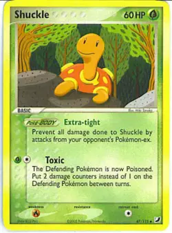 2x (UNSEEN-047) Shuckle (U) Pokemon EX Unseen Forces Card # 47 - Image 1