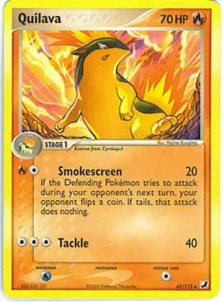 2x (UNSEEN-045) Quilava (U) Pokemon EX Unseen Forces Card # 45 - Image 1