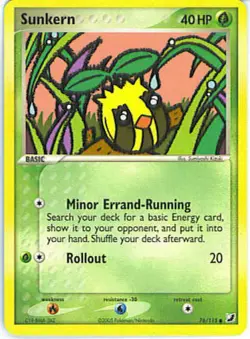 2x (UNSEEN-076) Sunkern (C) Pokemon EX Unseen Forces Card # 76 - Image 1