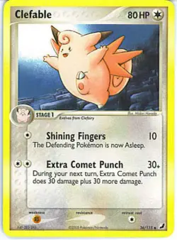 2x (UNSEEN-036) Clefable (U) Pokemon EX Unseen Forces Card # 36 - Image 1