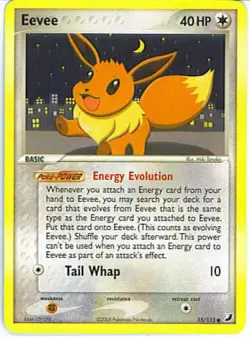 (UNSEEN-055) Eevee (C) Pokemon EX Unseen Forces Card # 55 - Image 1