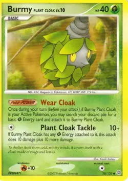 2x (pok-SW-078) Burmy Plant Cloak (C) Pokemon D&P Secret Wonders Card # 78 - Image 1