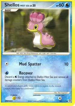 2x (pok-SW-107) Shellos West Sea (C) Pokemon D&P Secret Wonders Card # 107 - Image 1