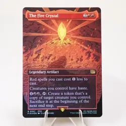 The Fire Crystal Borderless Foil 337 Final Fantasy FIN MTG NM See Video - Image 1