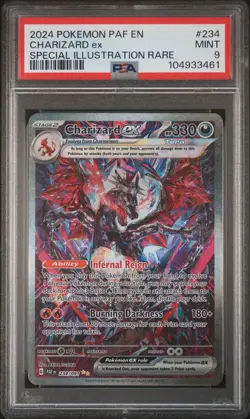 2024 POKEMON PAF EN-PALDEAN FATES SPECIAL ILLUSTRATION RARE CHARIZARD EX PSA 9 - Image 1