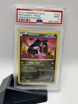 POKEMON DRAGONS EXALTED RAYQUAZA #128 SECRET RARE HOLO PSA 9 MINT - Image 1