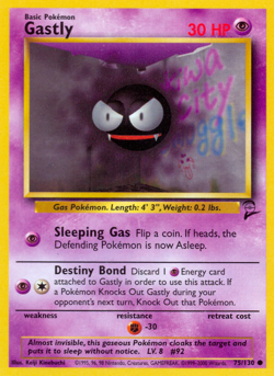 Gastly 75/130 Common | Base Set 2 | Pokemon Card - Image 1