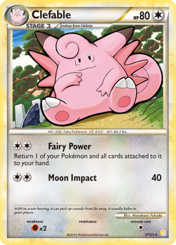 Clefable 3/123 Rare Holo | HeartGold & SoulSilver | Pokemon Card - Image 1