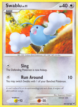 Swablu 97/127 Common | Platinum | Pokemon Card - Image 1