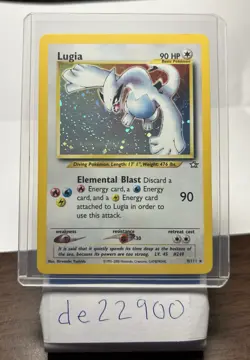 Lugia Neo Genesis Holo Rare Card 9/111 Unlimited Edition Pokemon TCG - Image 1