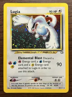 Lugia Neo Genesis Holo Rare Card 9/111 Unlimited Edition Pokemon TCG - Image 2