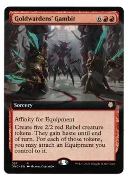 Magic the Gathering MTG Card: Goldwardens' Gambit Extended Art #051 ONC Rare! NM - Image 1