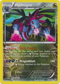 Hydreigon 97/124 Reverse Holo | Dragons Exalted | Pokemon Card - Image 1