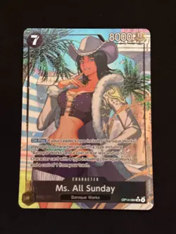 Ms. All Sunday OP14-084 Alternate Art Azure Sea's Seven One Piece Card English - Image 1