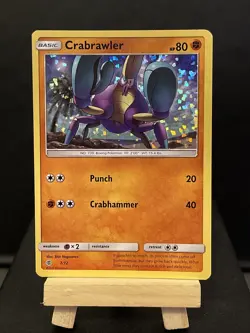 Pokemon Card Crabrawler Holo McDonald's 2017 Promo 7/12 Near Mint - Image 1