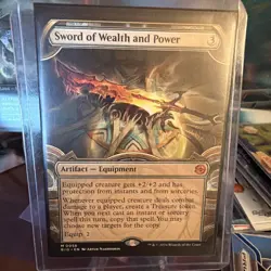 1x Sword of Wealth and Power - non- Foil - Showcase NM-Mint, English OTJ - Image 1