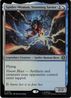 Spider-Woman, Stunning Savior R Marvel's Spider-Man 152 NM Foil MTG - Image 1
