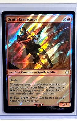 2024 MTG Magic The Gathering PIP Fallout Surge Foil #595 Synth Eradicator - Image 1