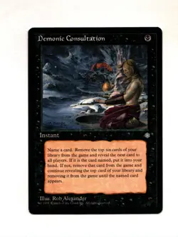 MTG Demonic Consultation SP/NM- Ice Age Magic the Gathering ~ Free Shipping ~ - Image 1