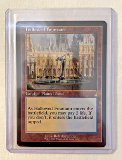 1x Hallowed Fountain Retro Frame Ravnica Remastered MTG Magic the Gathering NM - Image 3