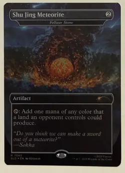 Shu Jing Meteorite - Fellwar Stone - Borderless Rainbow Foil - Secret Lair MTG - Image 1