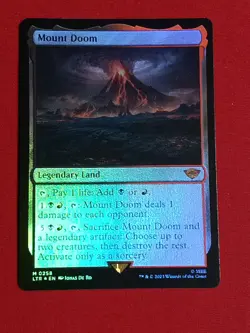 MTG Mount Doom Foil Universes Beyond: The Lord of the Rings #0258 NM - Image 1