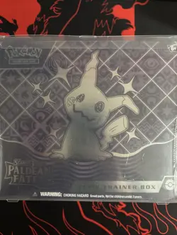 Pokemon TCG Paldean Fates Elite Trainer Box Mimikyu ETB Factory Sealed English 820650856181 - Image 1