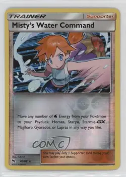 Misty's Water Command Reverse Foil Pokemon Sun & Moon Hidden Fates #63 - Image 1